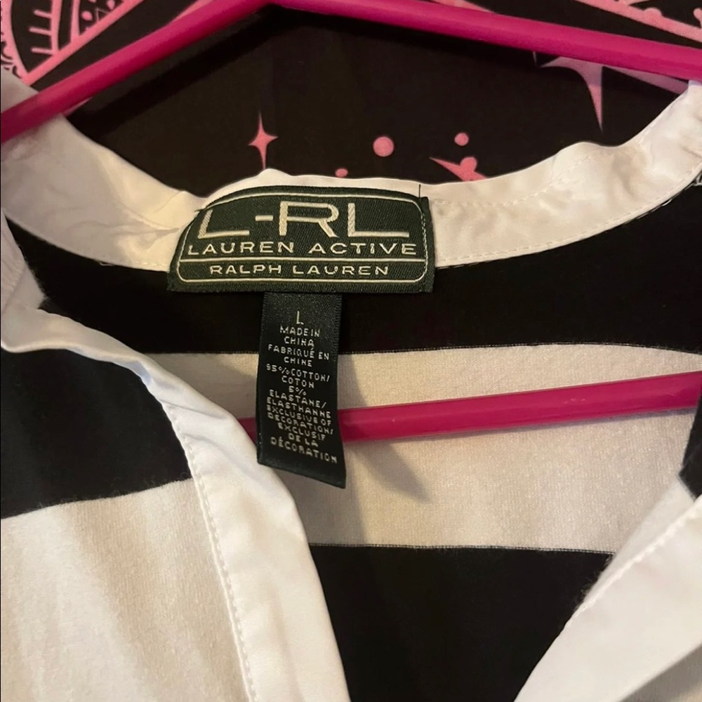 Striped Ralph Lauren Collared Top - Picture 3 of 3